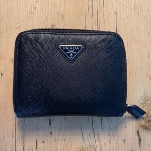 Brand New Prada Saffiano Leather zip around wallet